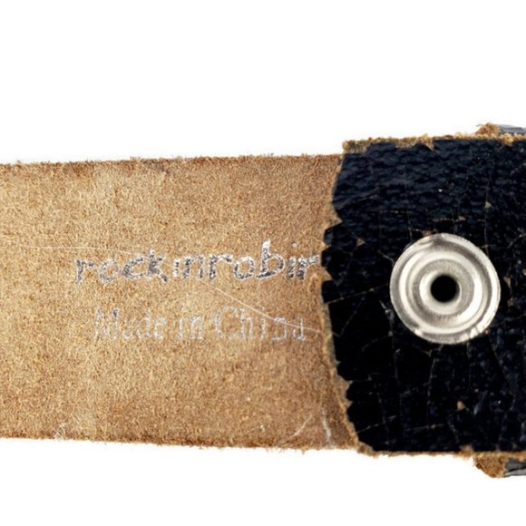 Rockin Robin black distressed studded leather youth belt. Only 1 Left! - Picture 4 of 7